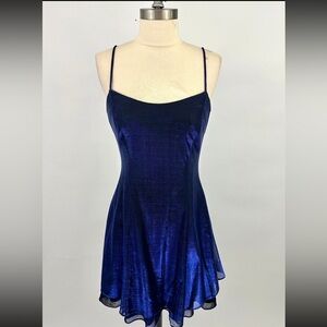 1990s Vintage Cocktail Dress | Reflective Mylar | Pull Over | Stepping Out